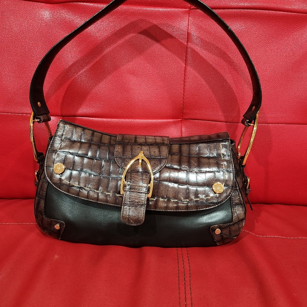ESCADA -crocodile embossed woman leather bag